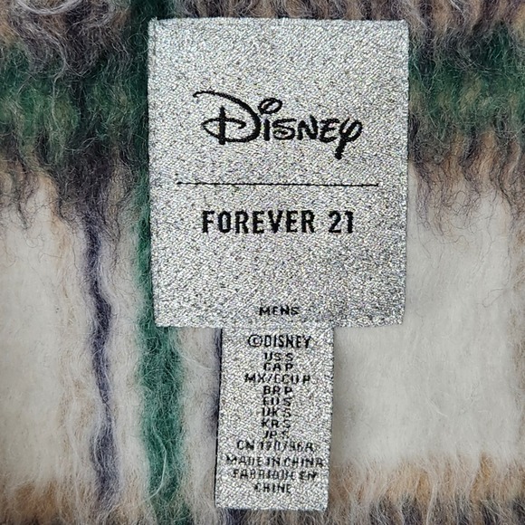 Forever 21 Donald Duck Disney Embroidered‎ Plaid Jacket Mens Small Button Up - Picture 4 of 11